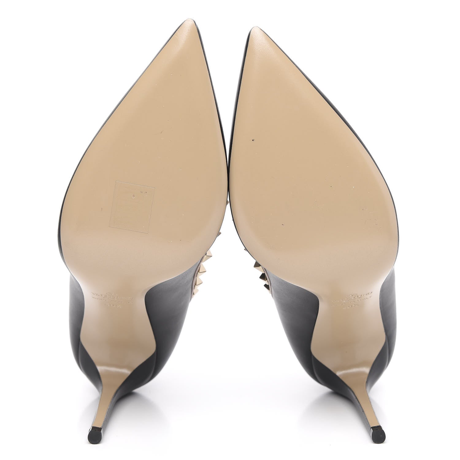 Valentino Garavani Nappa Rockstud 100mm Pumps 40.5 Black Poudre 5 of 8