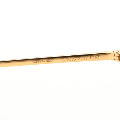 Louis Vuitton Metal Monogram LV First Pilot Sunglasses Z1712U Gold Brown 6 of 7