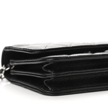 Chanel Caviar Quilted Mini Wallet On Chain WOC Black 10 of 12