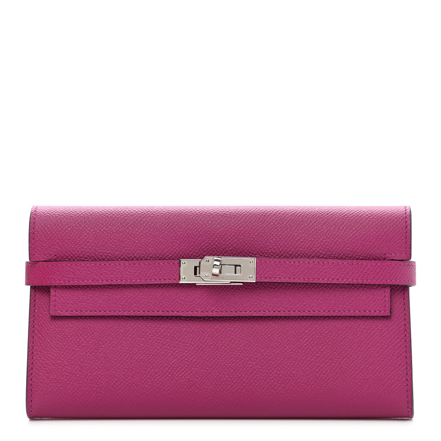 Epsom Kelly Longue Wallet Rose Pourpre