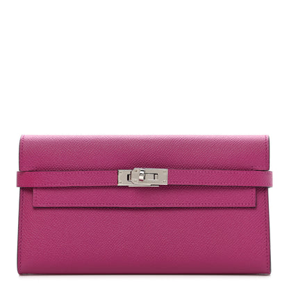 Hermes Epsom Kelly Longue Wallet Rose Pourpre 1 of 8