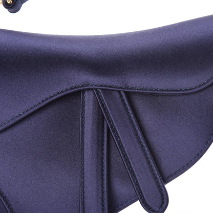 Christian Dior Satin Crystal Mini Saddle Bag Blue 7 of 7