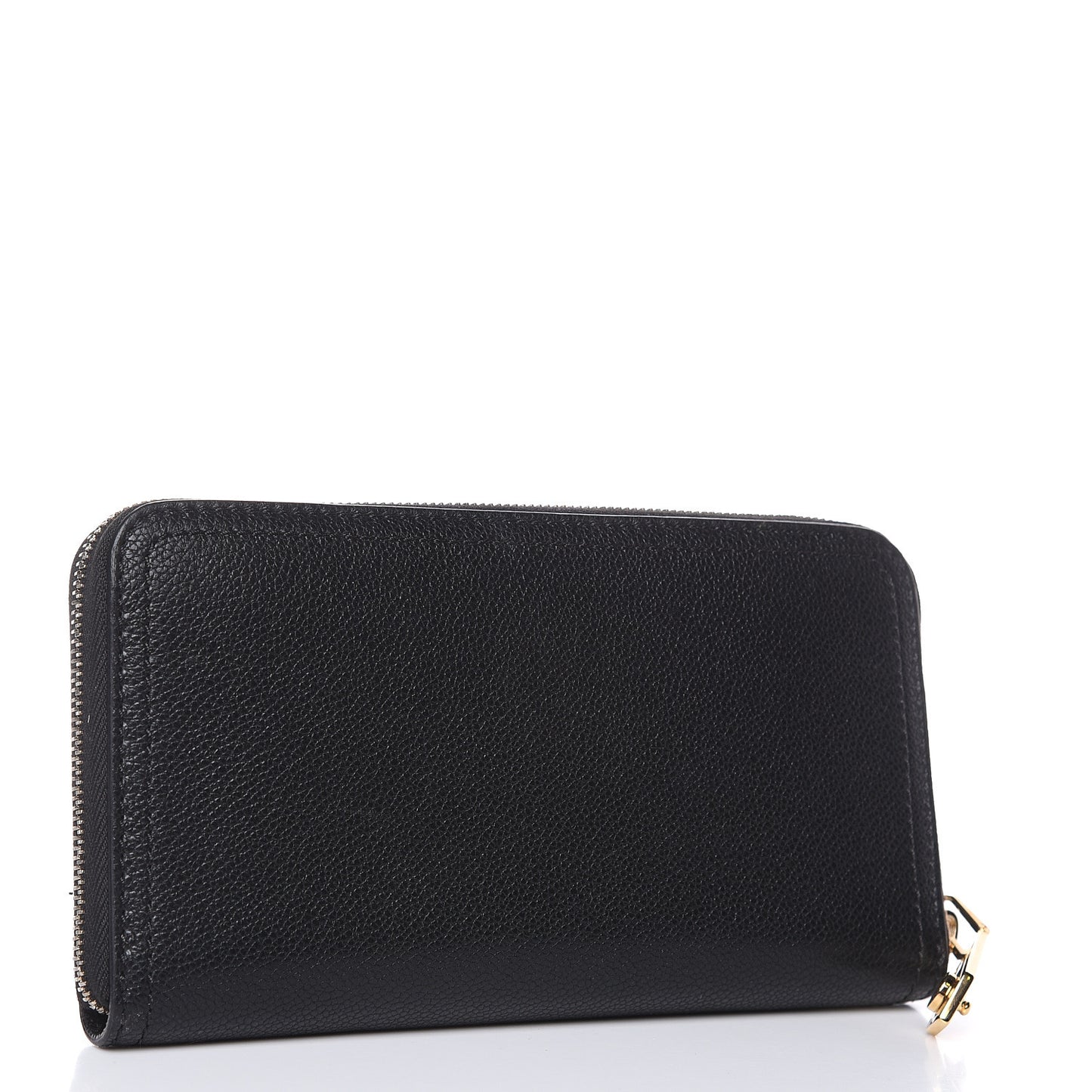 Soft Grain Calfskin Elmore Zip Around Wallet Black