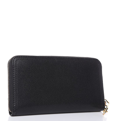 Burberry Soft Grain Calfskin Elmore Zip Around Wallet Black 3 of 8