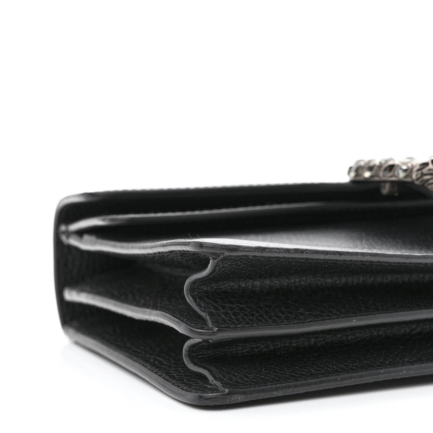 Pebbled Calfskin Small Dionysus Shoulder Bag Black