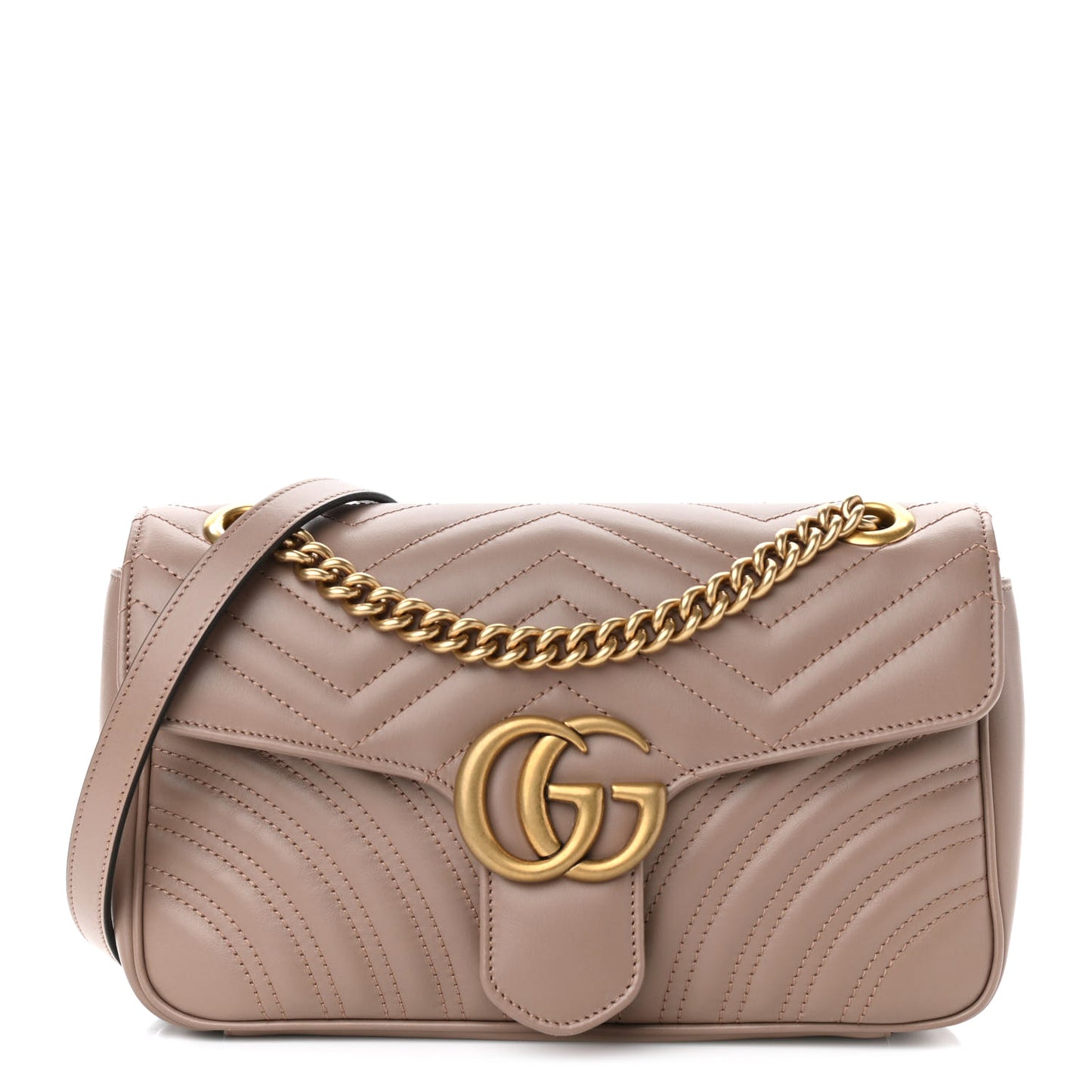 Calfskin Matelasse Small GG Marmont Shoulder Bag Porcelain Rose