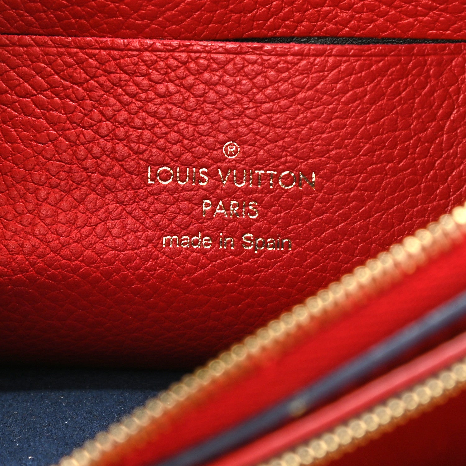 Louis Vuitton Empreinte Double Zip Pochette Marine Rouge 6 of 9