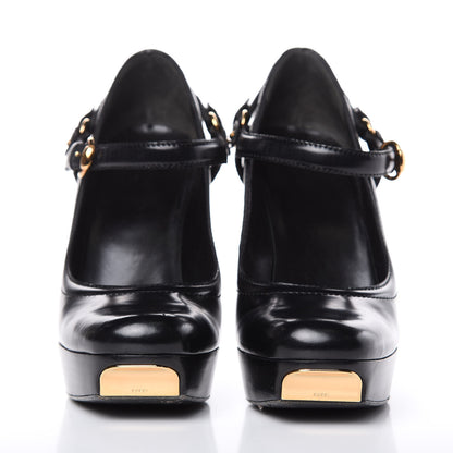Gucci Calfskin Baby Lux Mary Jane Pumps 9.5 Black 2 of 10