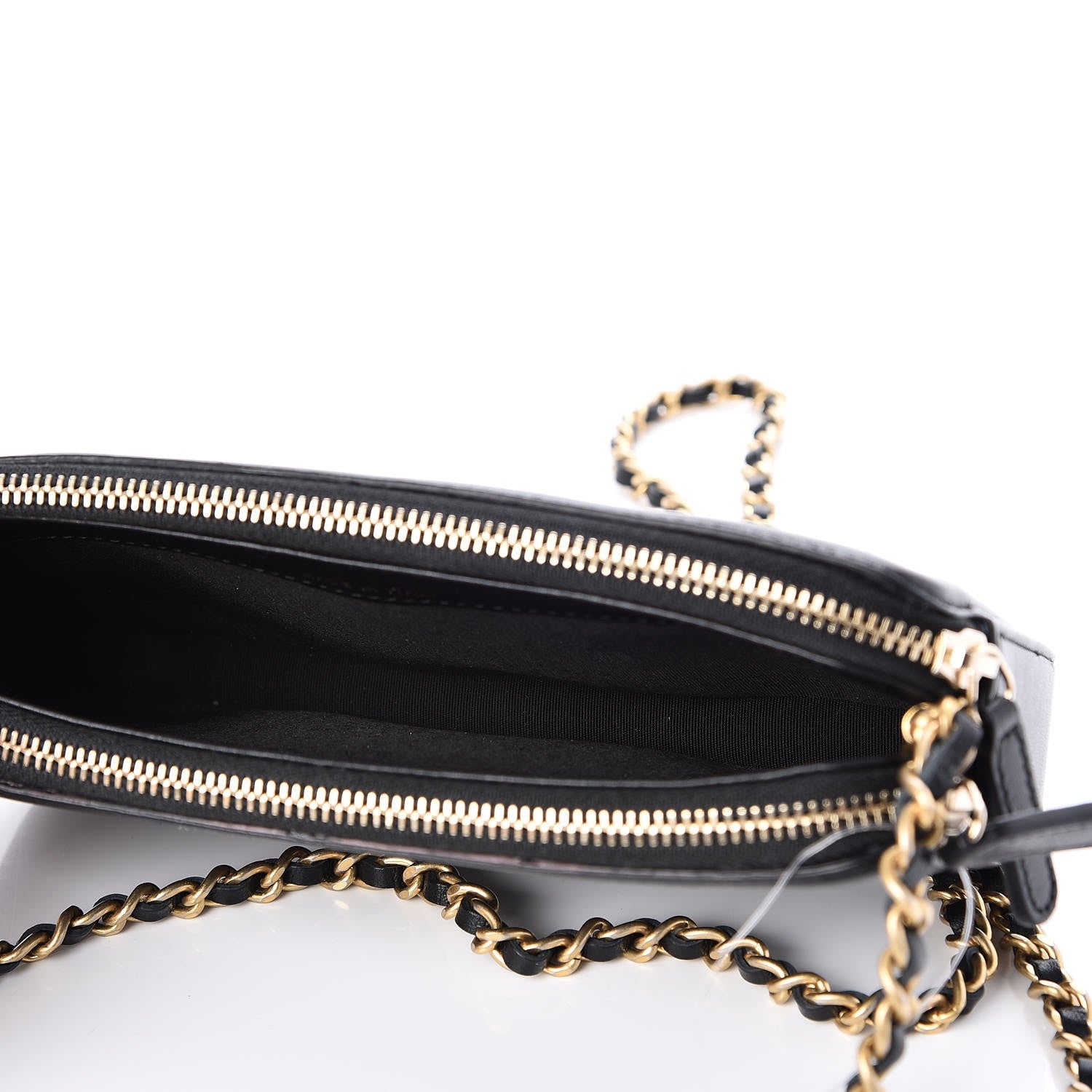 Chanel Caviar Quilted CC Filigree Clutch With Chain Black 7 of 10