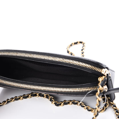 Chanel Caviar Quilted CC Filigree Clutch With Chain Black 7 of 10