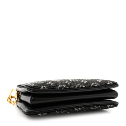 Louis Vuitton Satin Beaded Embroidered Monogram Coussin BB Black 6 of 17
