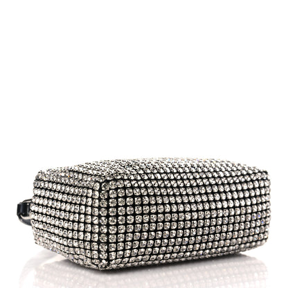 Alexander Wang Mesh Crystal Rhinestone Mini Heiress Pouch Black Silver 4 of 9