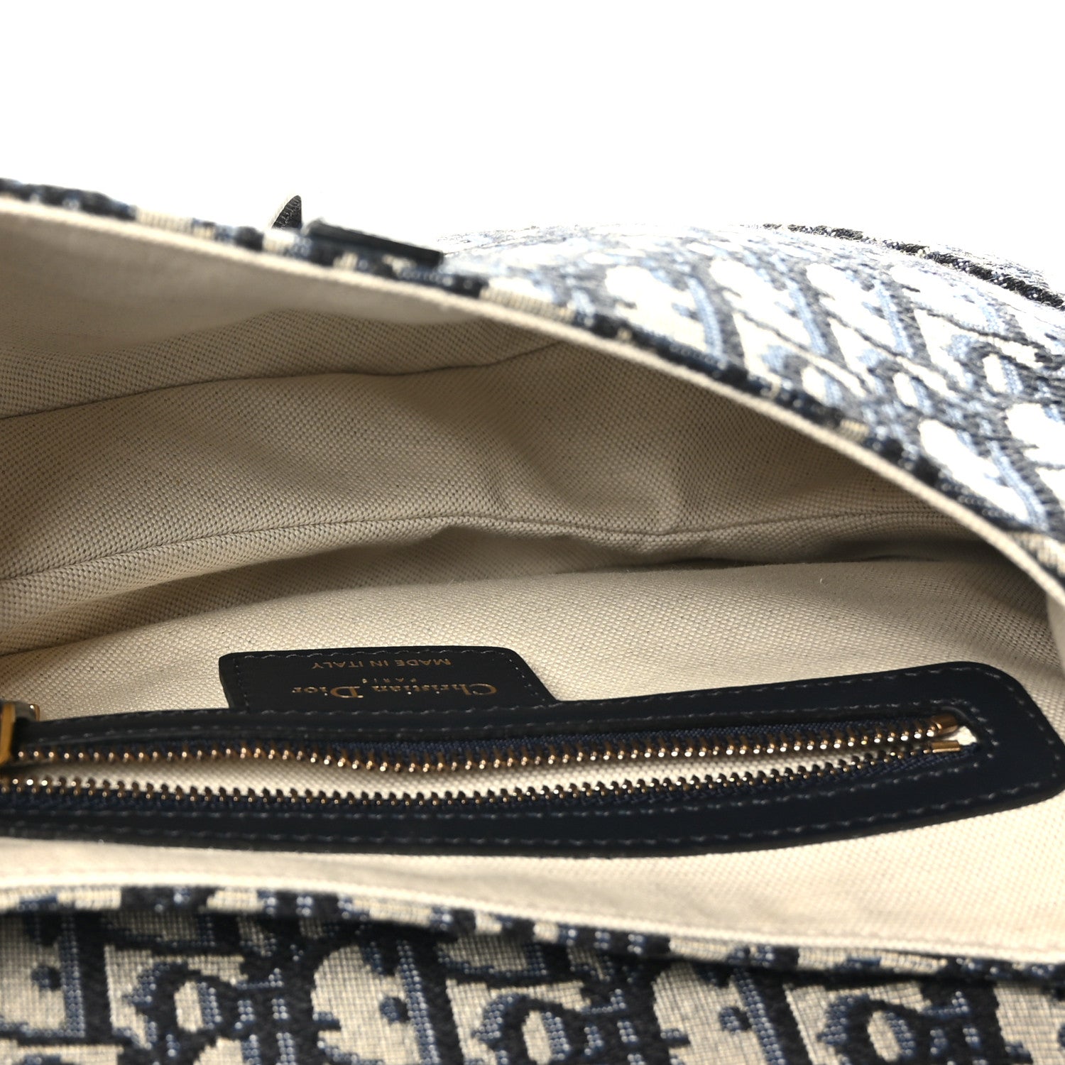 Christian Dior Oblique Saddle Bag Blue 5 of 9