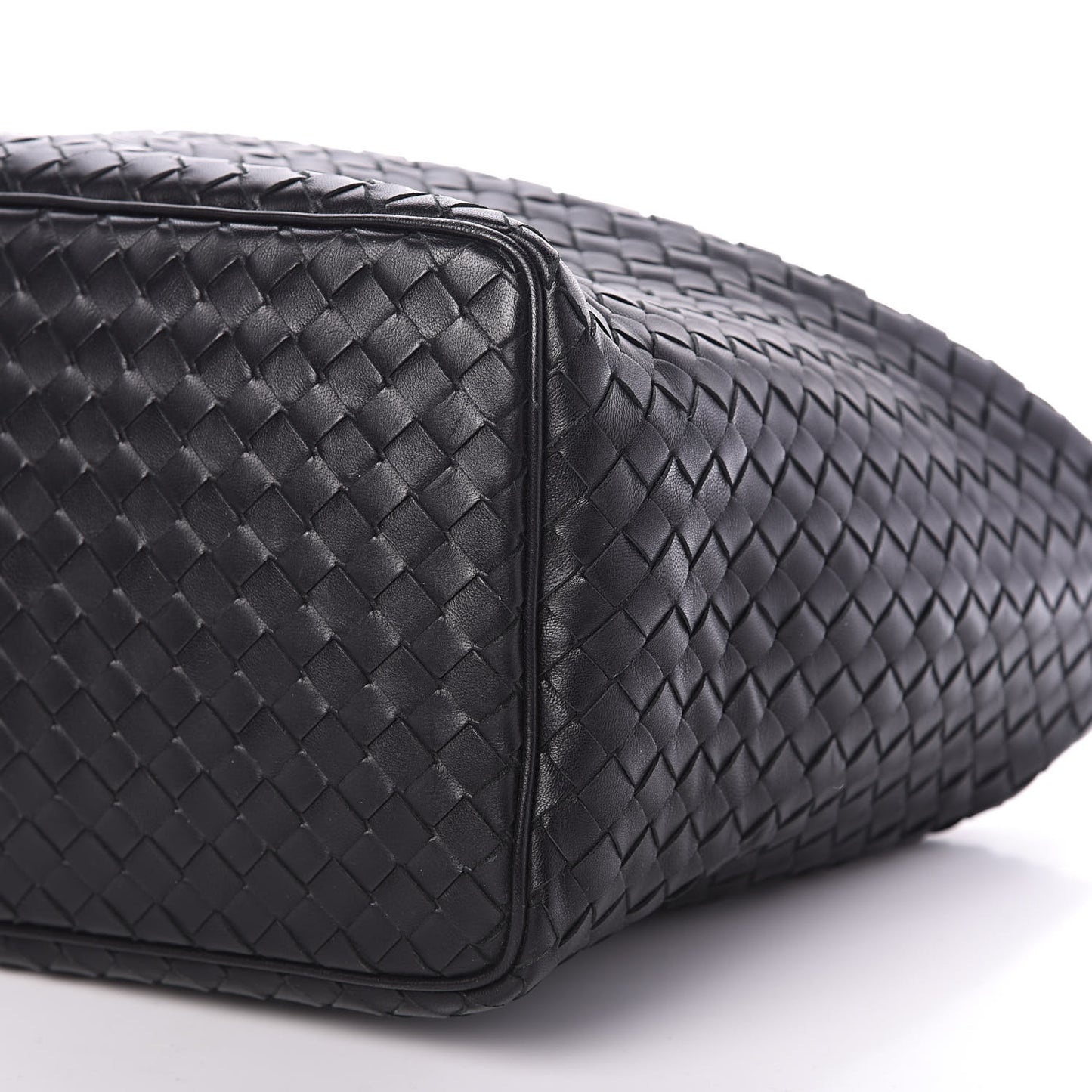 Nappa Intrecciato Shoulder Bag Black