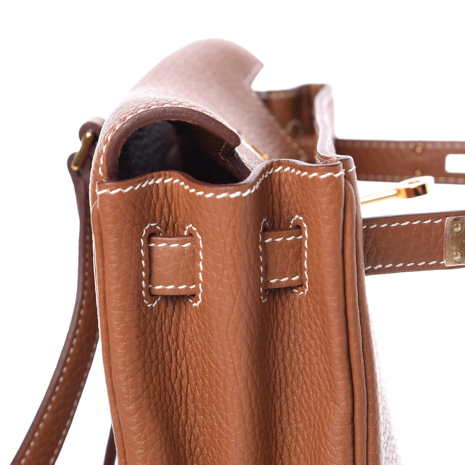 Hermes Taurillon Clemence Kelly Ado Backpack Gold 15 of 30