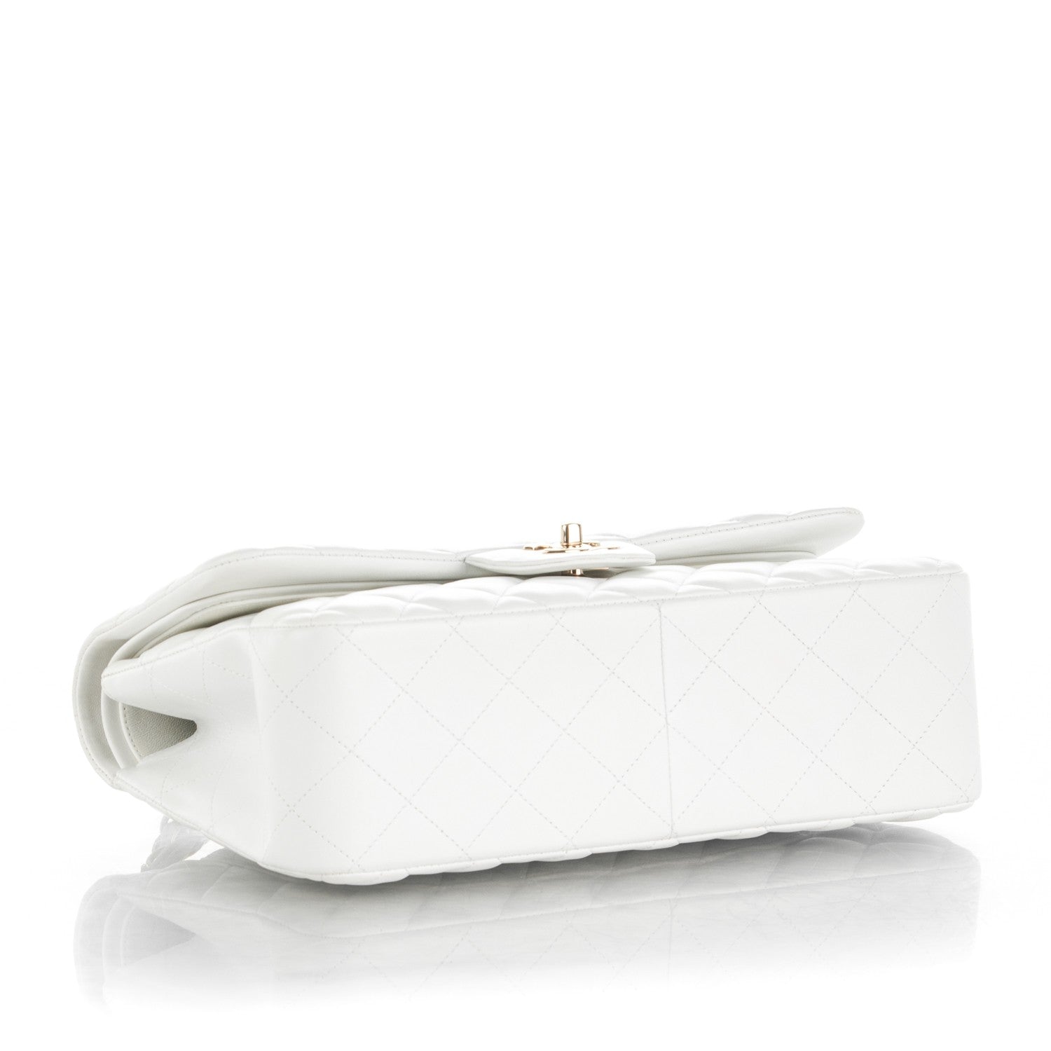 Chanel Lambskin Quilted Jumbo Double Flap White 5 of 8
