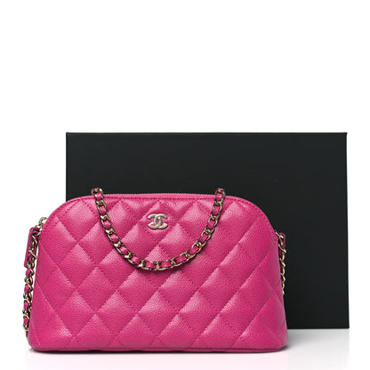 Chanel Caviar Quilted Classic Clutch With Chain Fuchsia 12 of 12