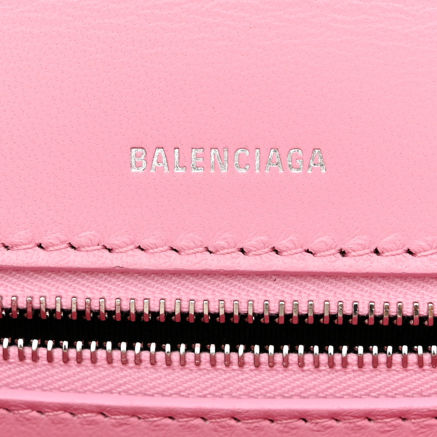 Balenciaga Shiny Calfskin Crocodile Embossed Ghost Sling Bag Pink 6 of 16