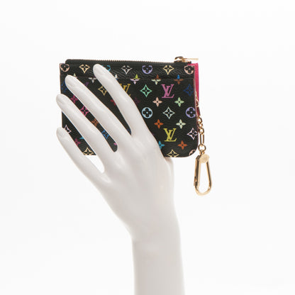 Louis Vuitton Monogram Multicolor Key Pouch Black Grenade 2 of 6