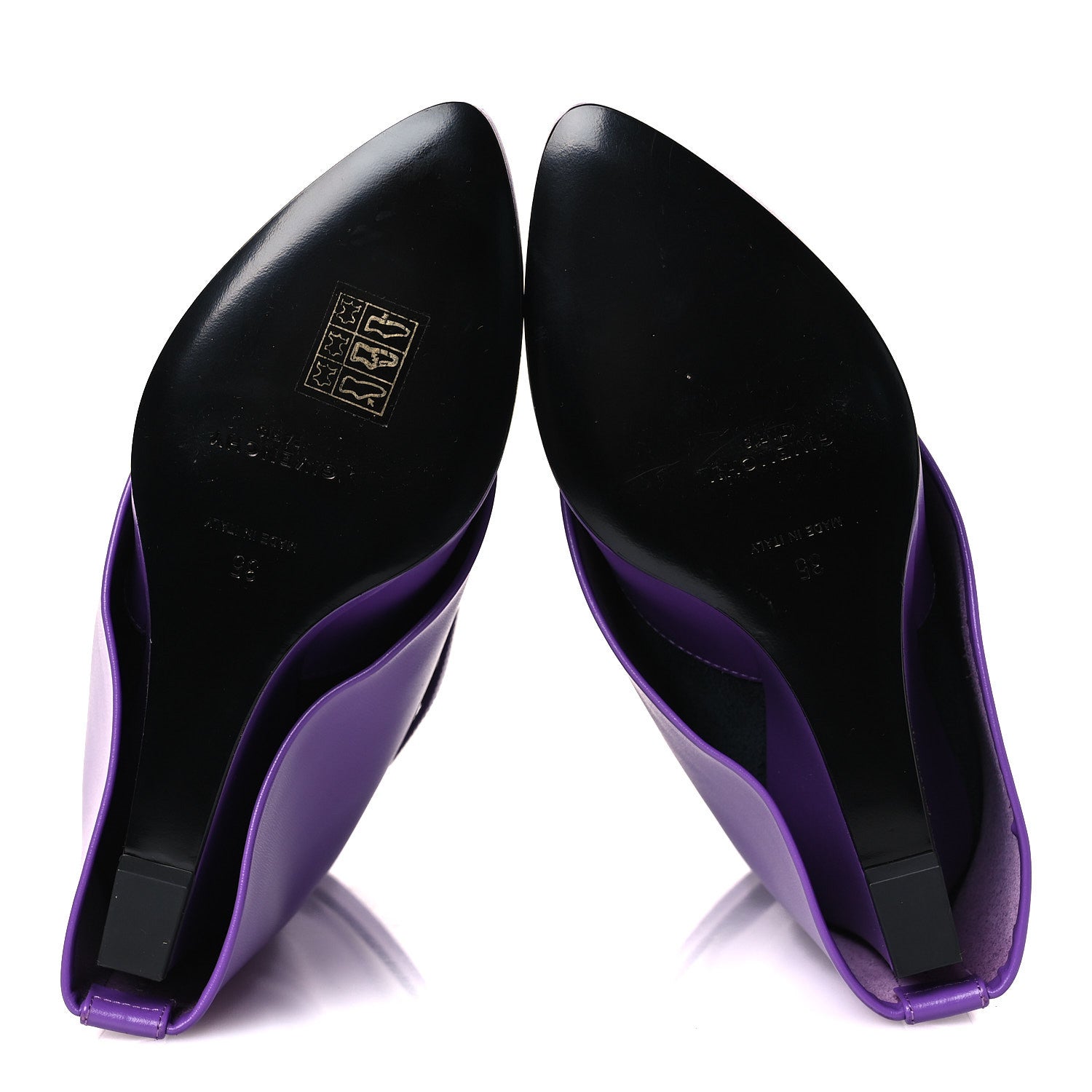 Givenchy Calfskin Shark Lock Ankle Boots 35 Ultraviolet 7 of 16