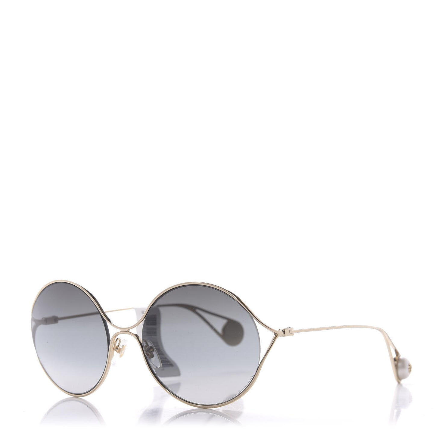 Round Pearl Tip Sunglasses GG0253S Gold
