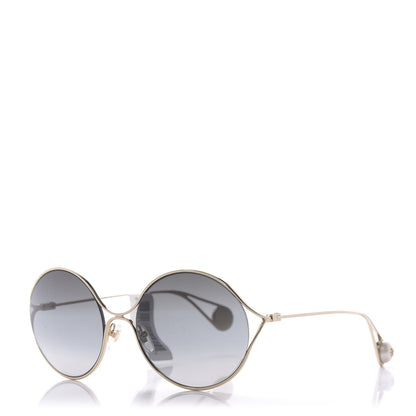 Gucci Round Pearl Tip Sunglasses GG0253S Gold 1 of 8