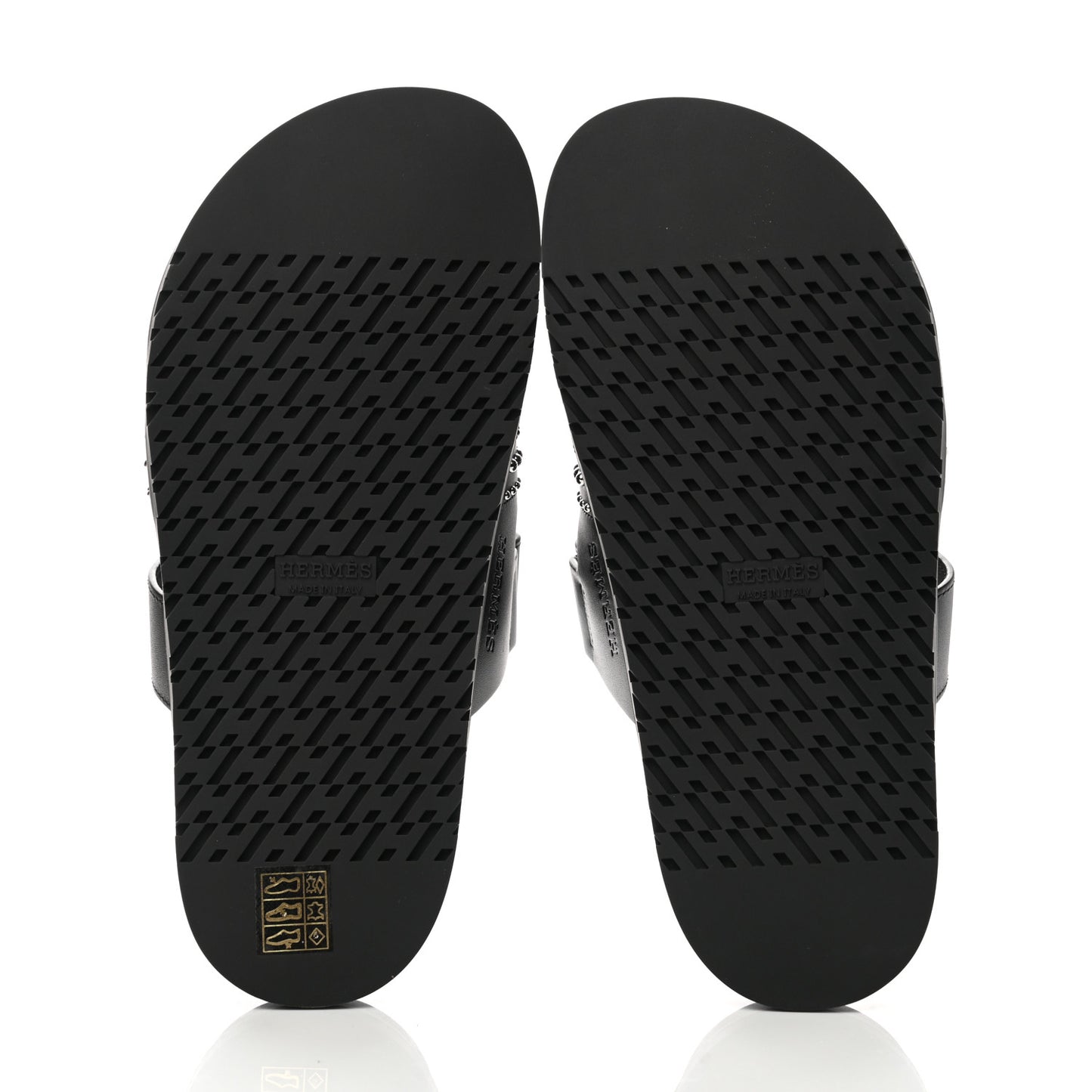 Mini Stud Calfskin Womens Chypre Sandals 37.5 Black