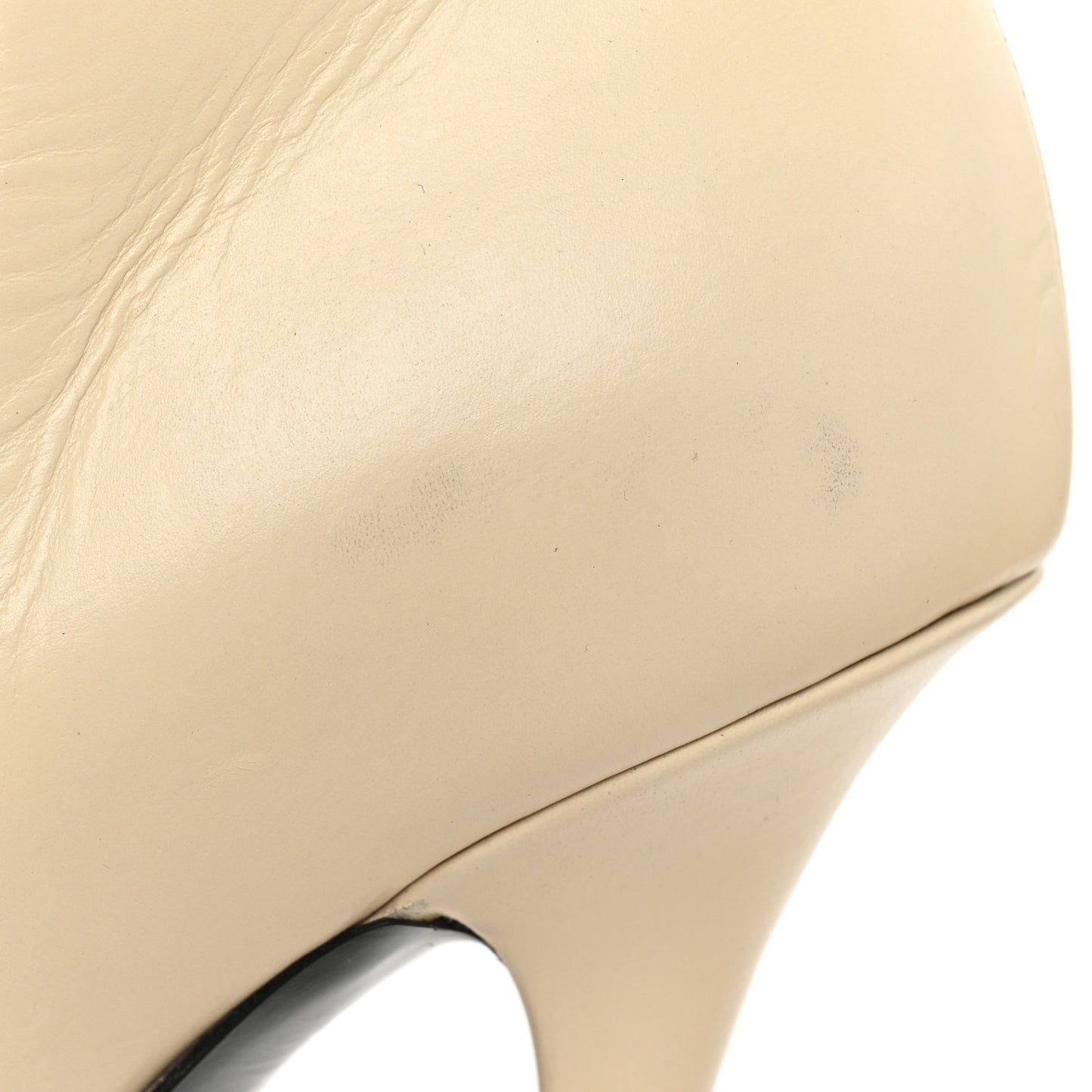 Smooth Calfskin Linda 100 Knee High Boots 39 Eggshell