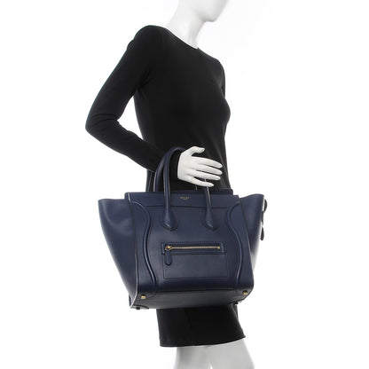 Celine Smooth Calfskin Mini Luggage Ink 2 of 7