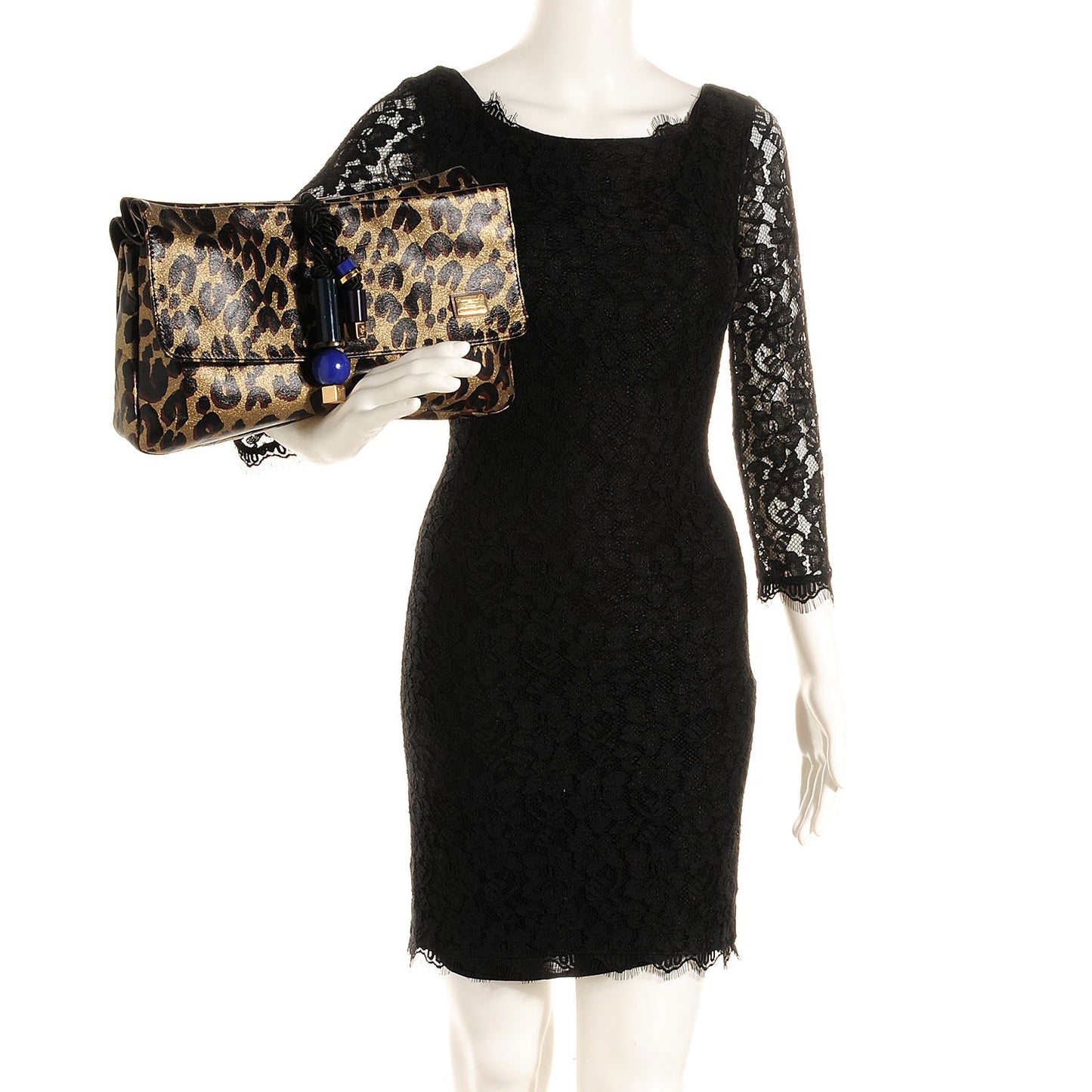 Leopard Nocturne African Queen Clutch Dore Gold