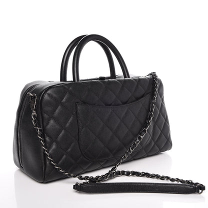 Chanel Caviar Quilted Large Coco Handle Bowling Bag Black 4 of 8