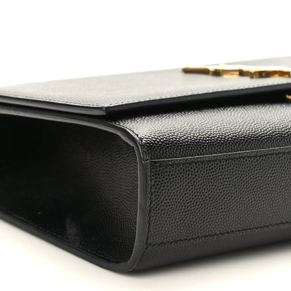 Saint Laurent Grain De Poudre Medium Classic Monogram Kate Satchel Black 8 of 9