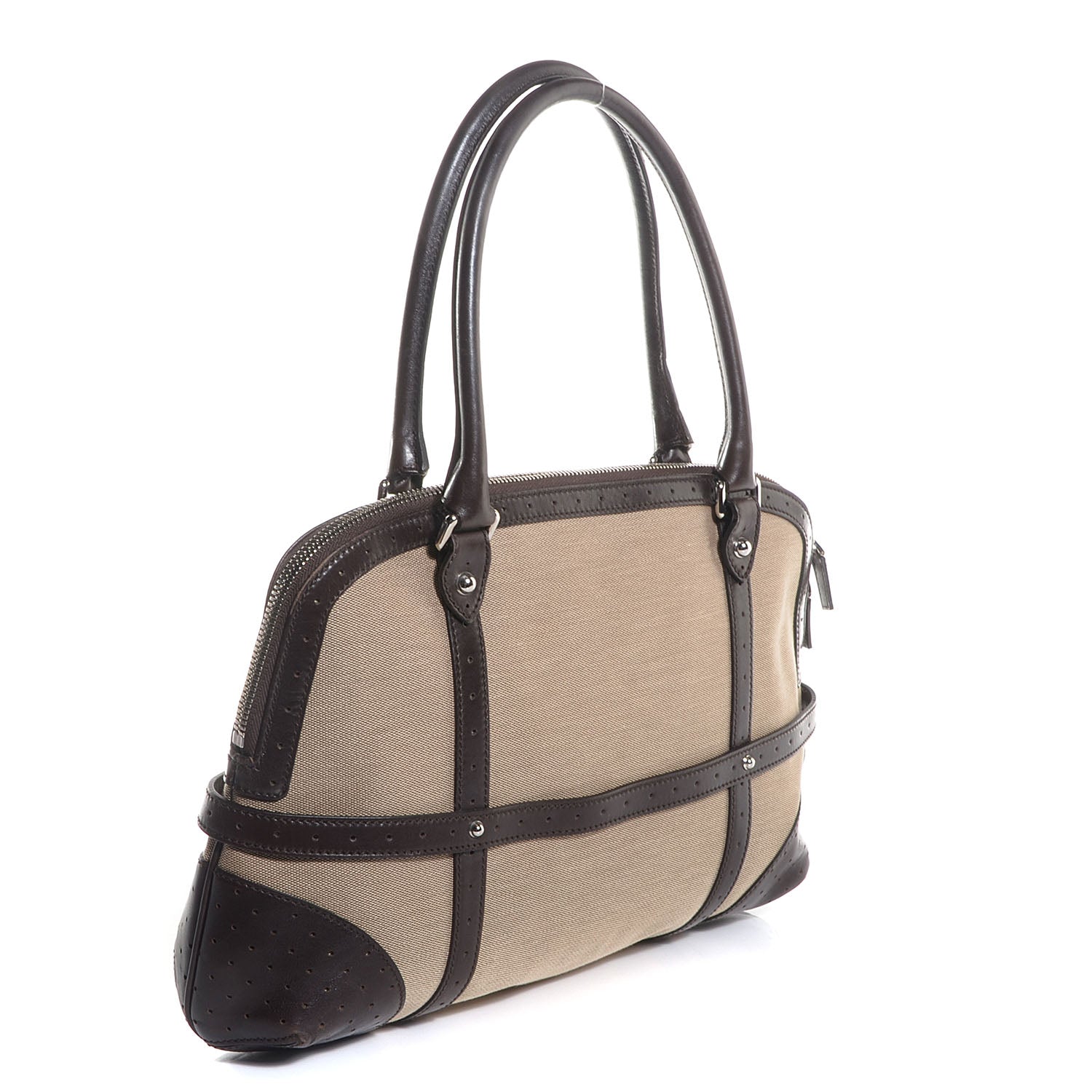 Gucci Canvas Web GG Reins Bag Brown 3 of 7