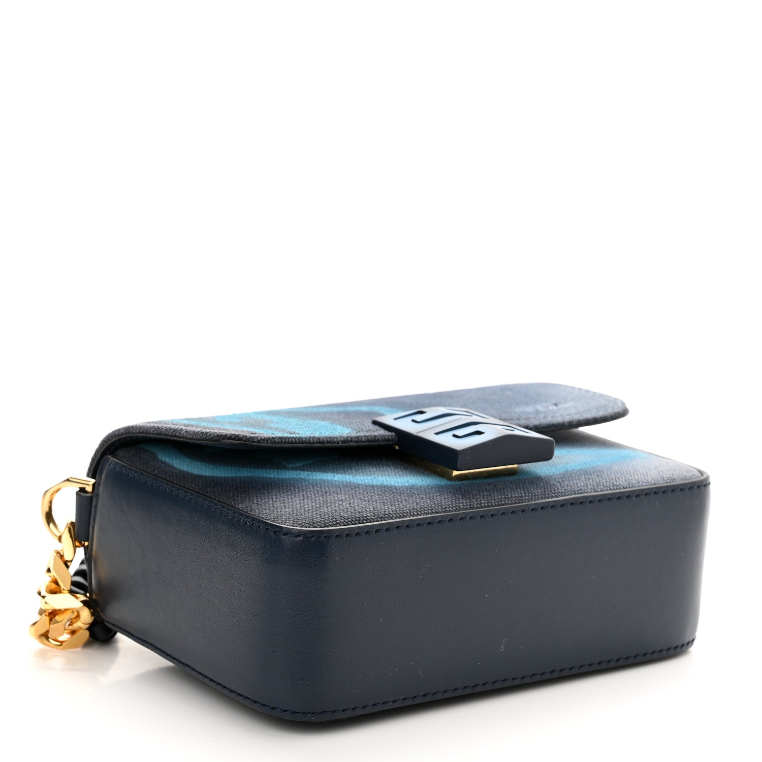 Givenchy x Chito Graffiti Effect Canvas Leather Small 4G Shoulder Bag Steel Blue 4 of 9
