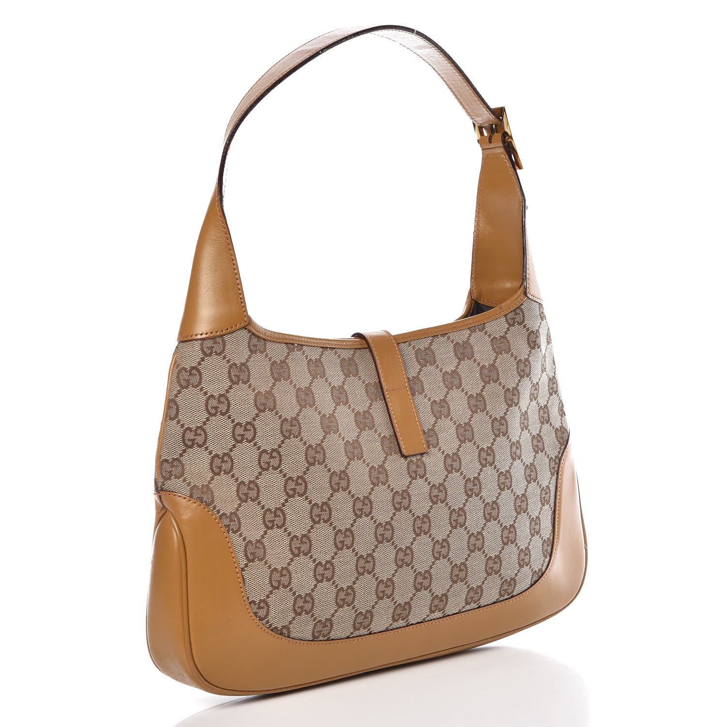 Gucci Monogram Web Jackie O Hobo Tan 3 of 16