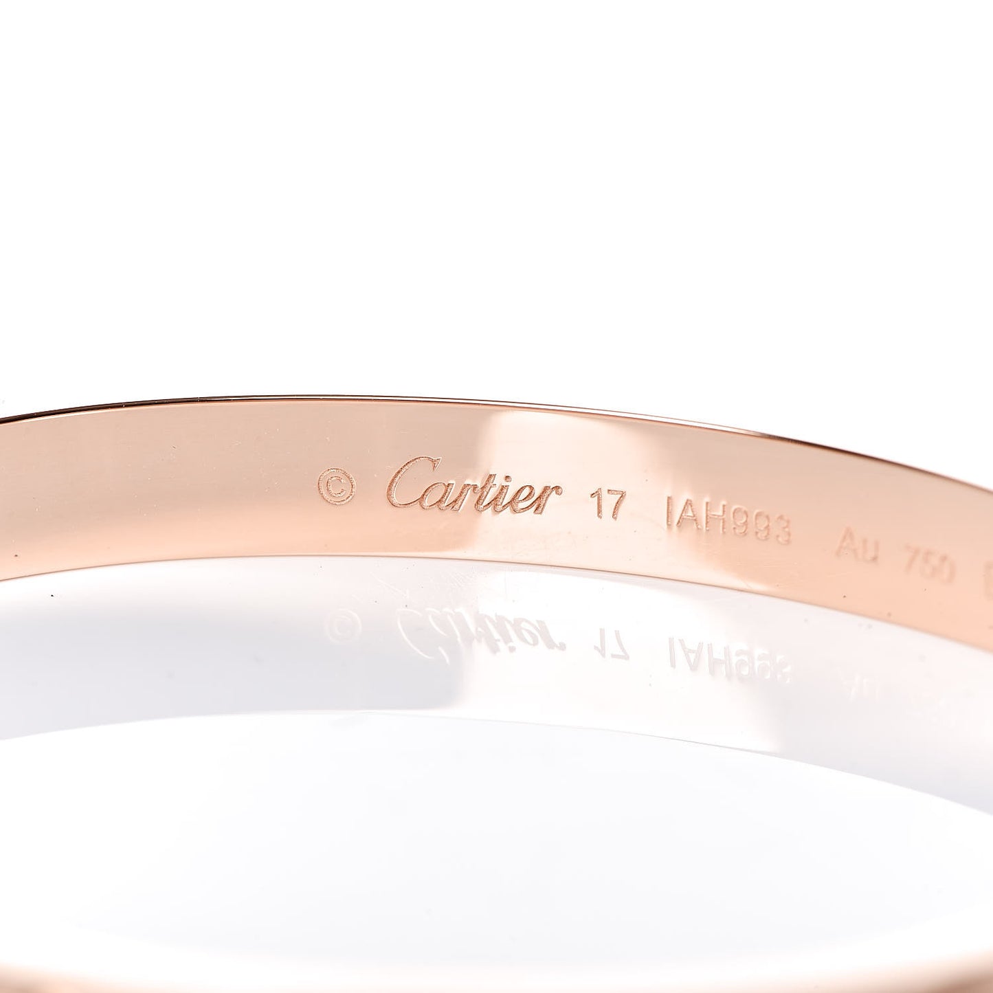 18K Pink Gold LOVE Bracelet 17