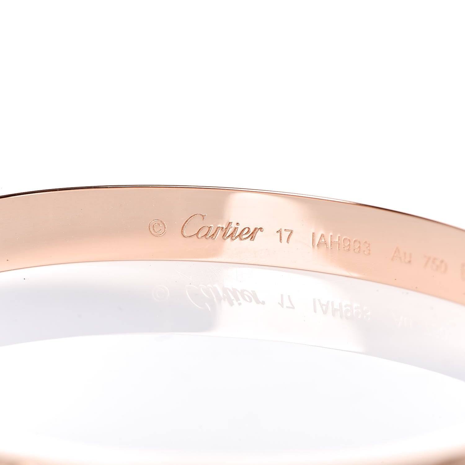 Cartier 18K Pink Gold LOVE Bracelet 17 4 of 7