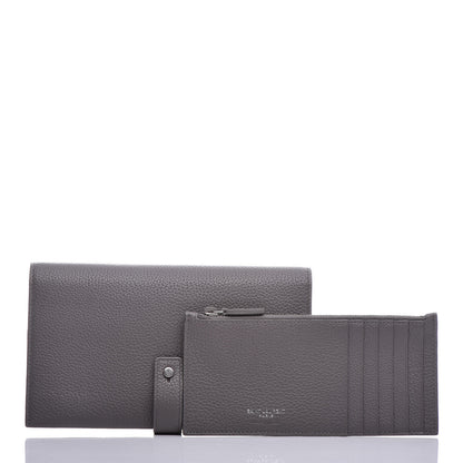Saint Laurent Grained Calfskin Sac De Jour Souple Thin Wallet Fog 3 of 14