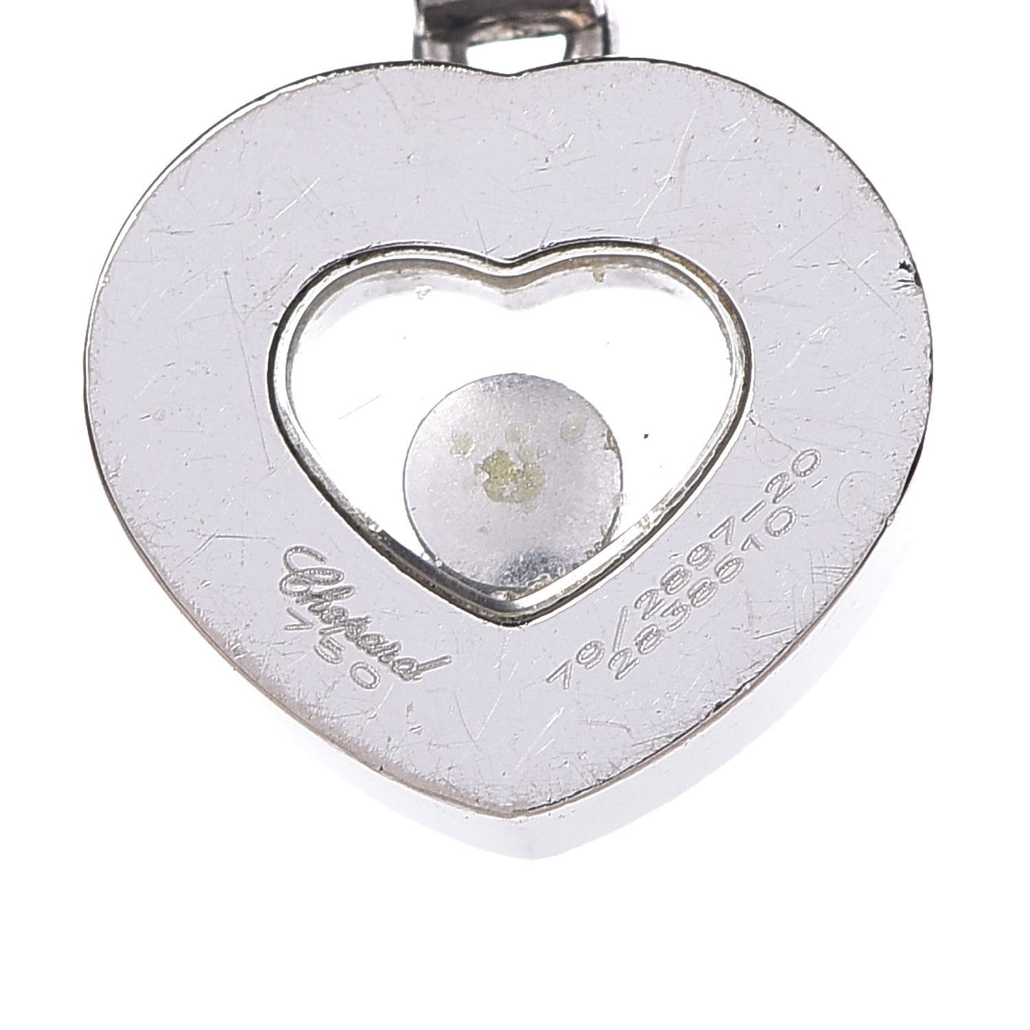 18K White Gold Happy Diamonds Icons Heart Pendant Necklace