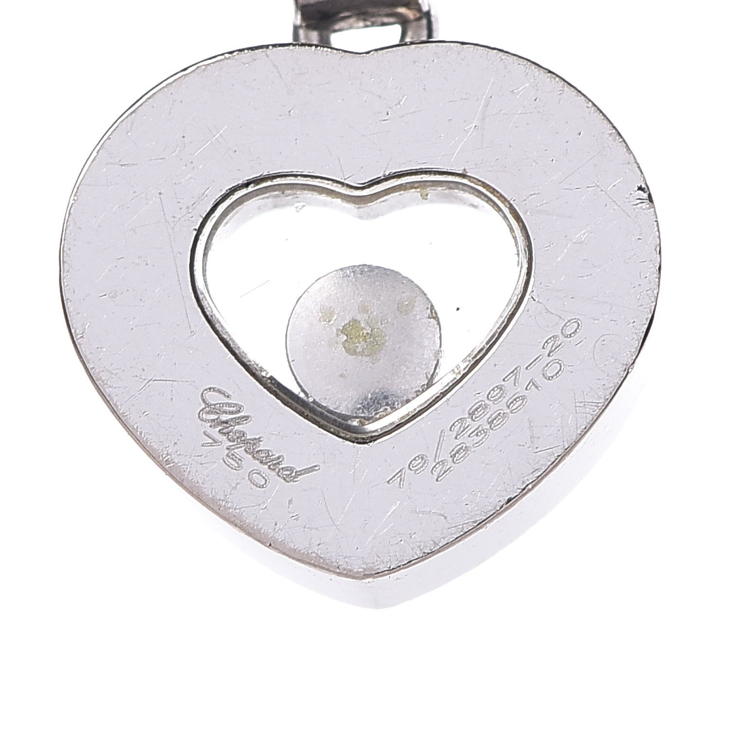 Chopard 18K White Gold Happy Diamonds Icons Heart Pendant Necklace 5 of 7