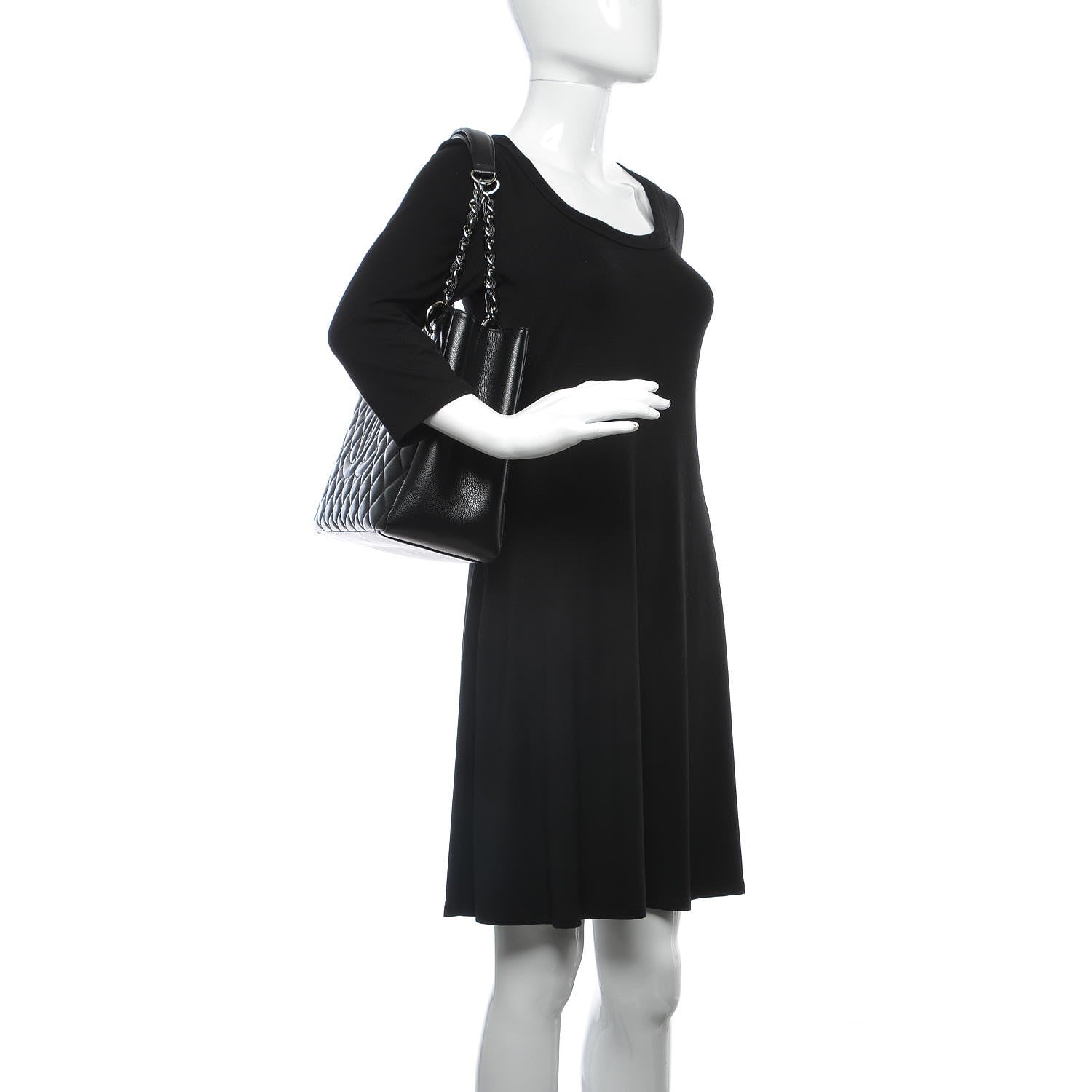 Chanel Caviar Quilted Grand Shopping Tote GST Black 2 of 7