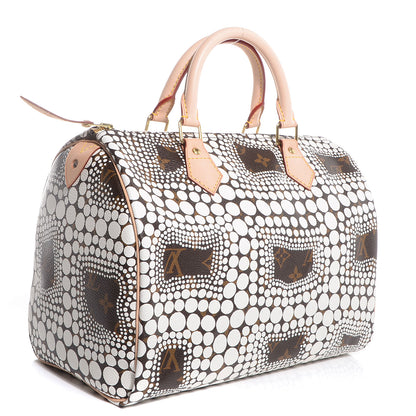 Louis Vuitton Monogram Kusama Town Speedy 30 White 3 of 7