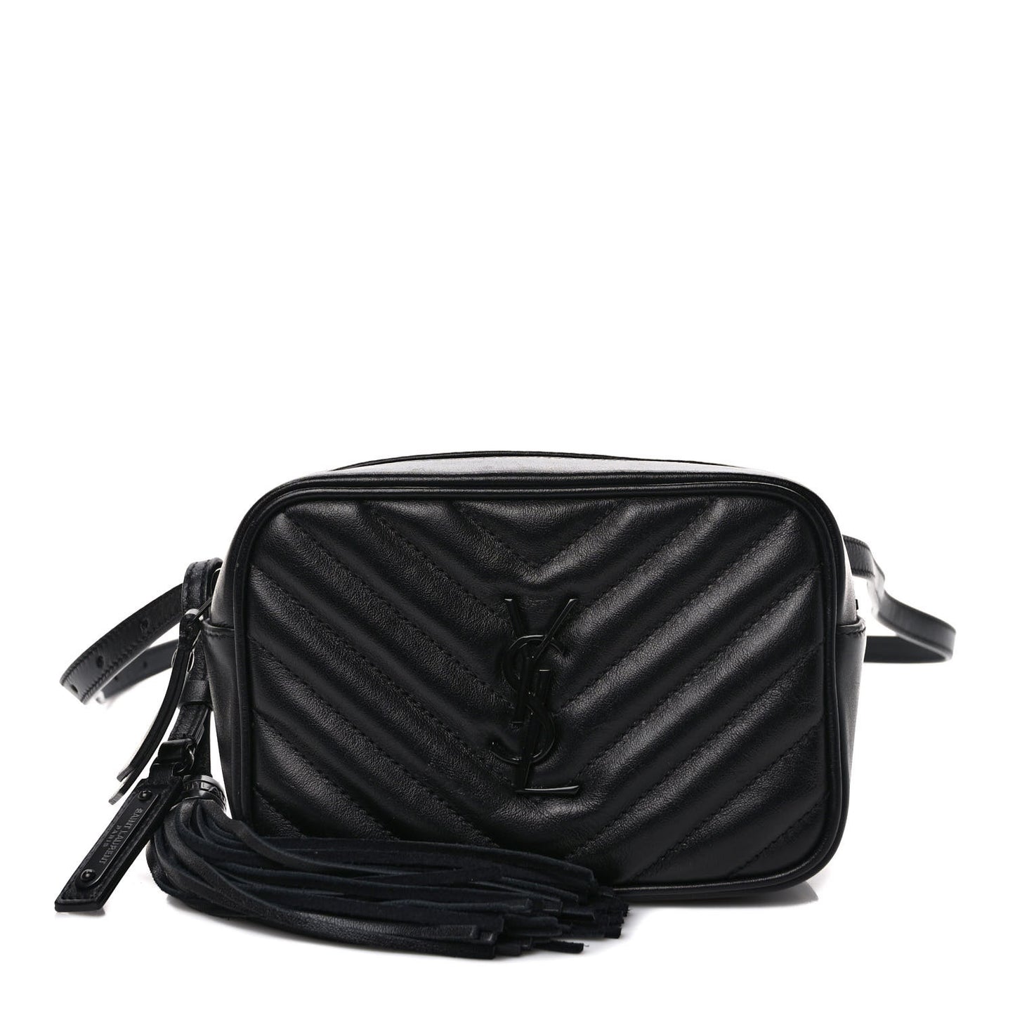 Calfskin Matelasse Monogram Lou Belt Bag Black