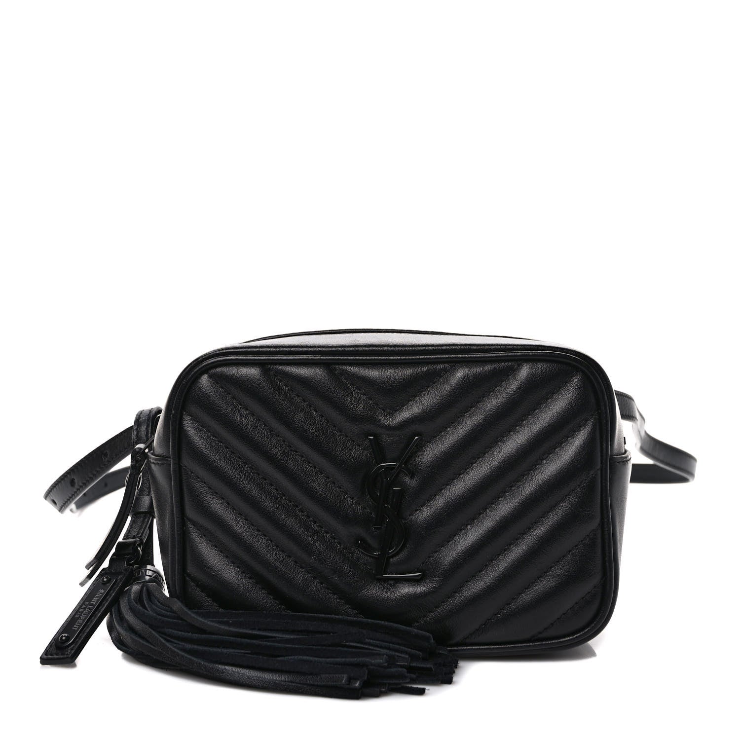 Saint Laurent Calfskin Matelasse Monogram Lou Belt Bag Black 1 of 9