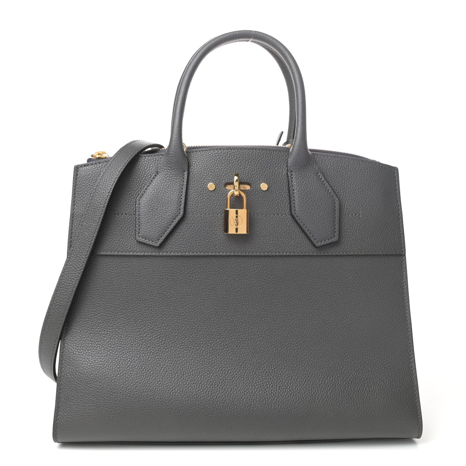 Louis Vuitton Taurillon City Steamer MM Gris 1 of 9