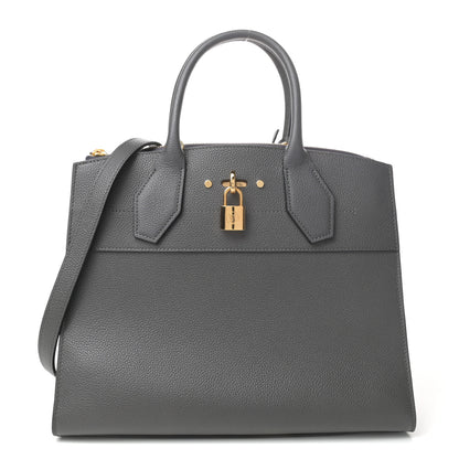 Louis Vuitton Taurillon City Steamer MM Gris 1 of 9