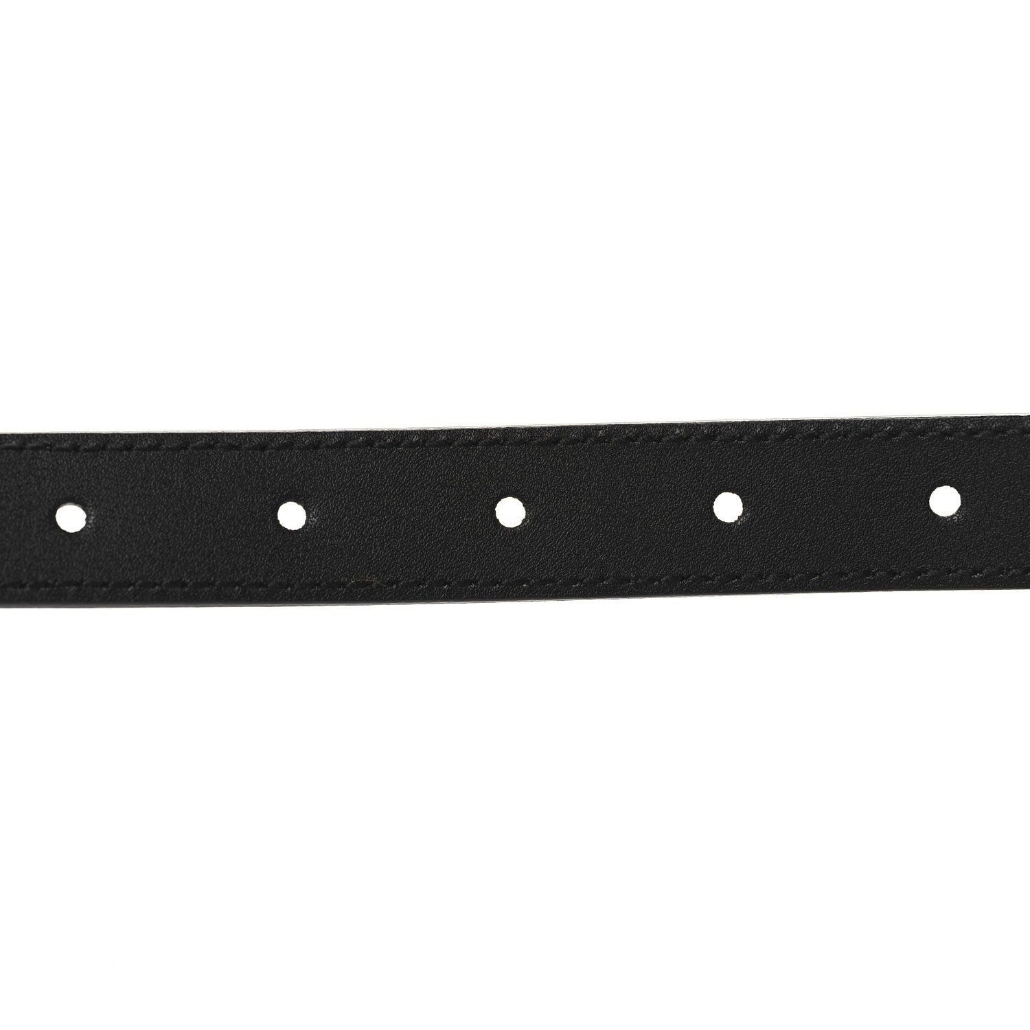 Gucci Calfskin Pearl Double G 20mm Belt 100 40 Black Cream 4 of 7