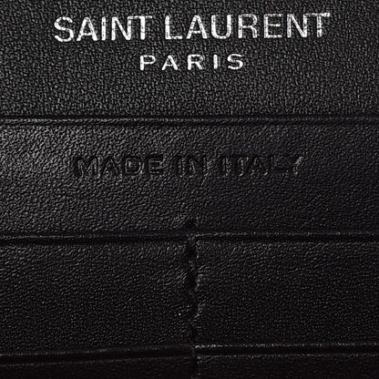 Saint Laurent Patent Grain De Poudre Matelasse Chevron Monogram Chain Wallet Pink 9 of 9