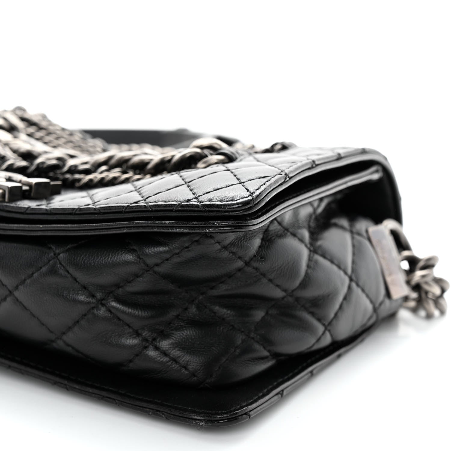Chanel Calfskin Enchained Medium Boy Flap Black 10 of 10
