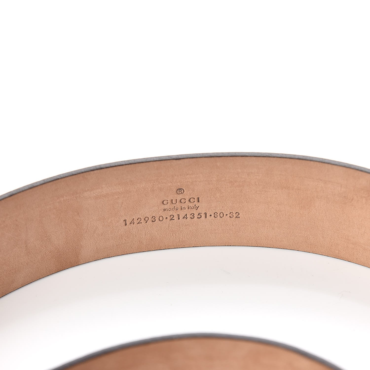 Gucci GG Supreme Monogram Niagara Lux Calfskin Interlocking G 40mm Belt 80 32 Beige Ebony Cocoa 4 of 7